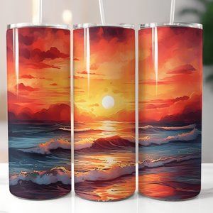 Beach Sunset 20oz Skinny Tumbler
